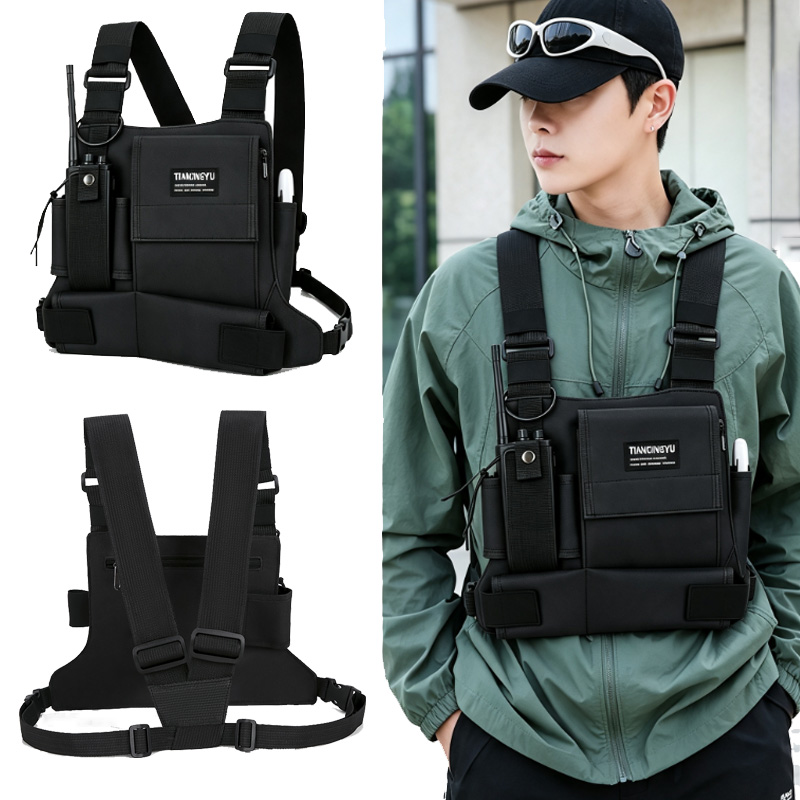 Fishing Backpack - กระเป๋าคาดอกแบบใหม่ปี 2026 สำหรับทุกเพศ กระเป๋าคาดอกอเนกประสงค์สำหรับผู้ชาย กระเป๋าเป้สะพายหลังแบบเสื้อกั๊ก กระเป๋าใส่เครื่องส่งรับสัญญาณ