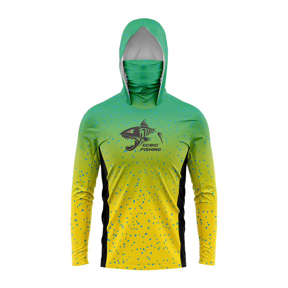 Fishing Shirt Uv Protection - เสื้อตกปลาแขนยาวสำหรับผู้ชาย เสื้อคลุมกันแดดพร้อมฮู้ด ป้องกันรังสียูวี ระบายอากาศได้ดี ป้องกันยุง เนื้อผ้าบางเบา