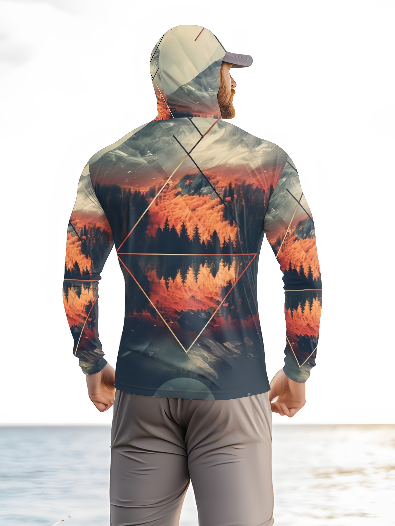 เสื้อฮู้ดตกปลาสำหรับผู้ชายแบบก - Fishing Mask Sun Protection บทวิจารณ์และราคา
