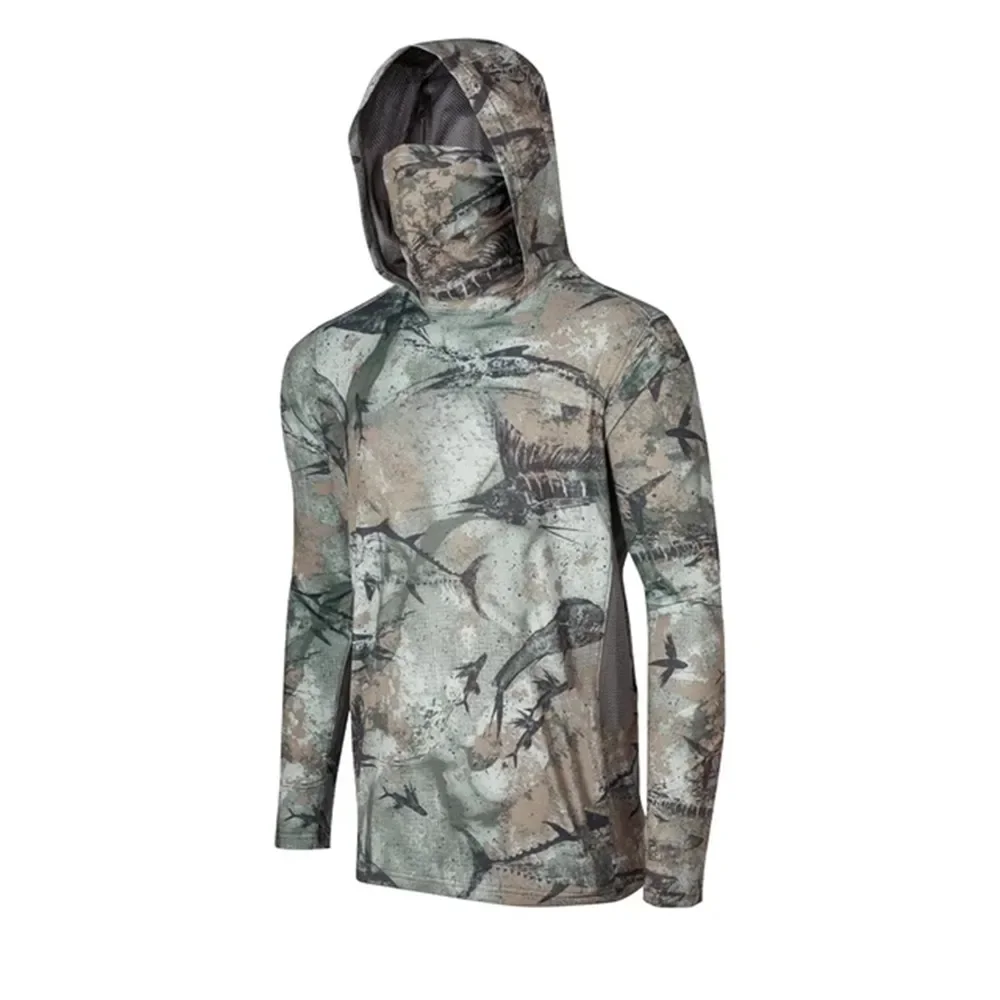 เสื้อตกปลาลายพราง UPF 50 แขนยา - Fishing Mask Sun Protection บทวิจารณ์และราคา