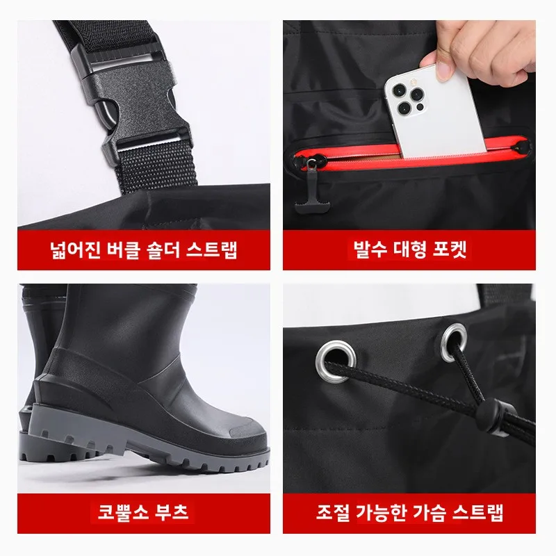 กันน้ํา Waders หน้าอกกับกางเกง - Fishing Waders บทวิจารณ์และราคา