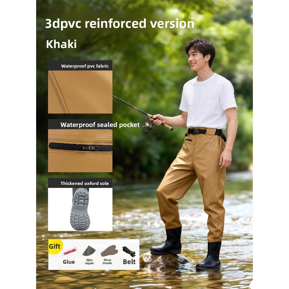 ชุดตกปลาแบบครึ่งตัวกันน้ำ ระบา - Fishing Waders บทวิจารณ์และราคา