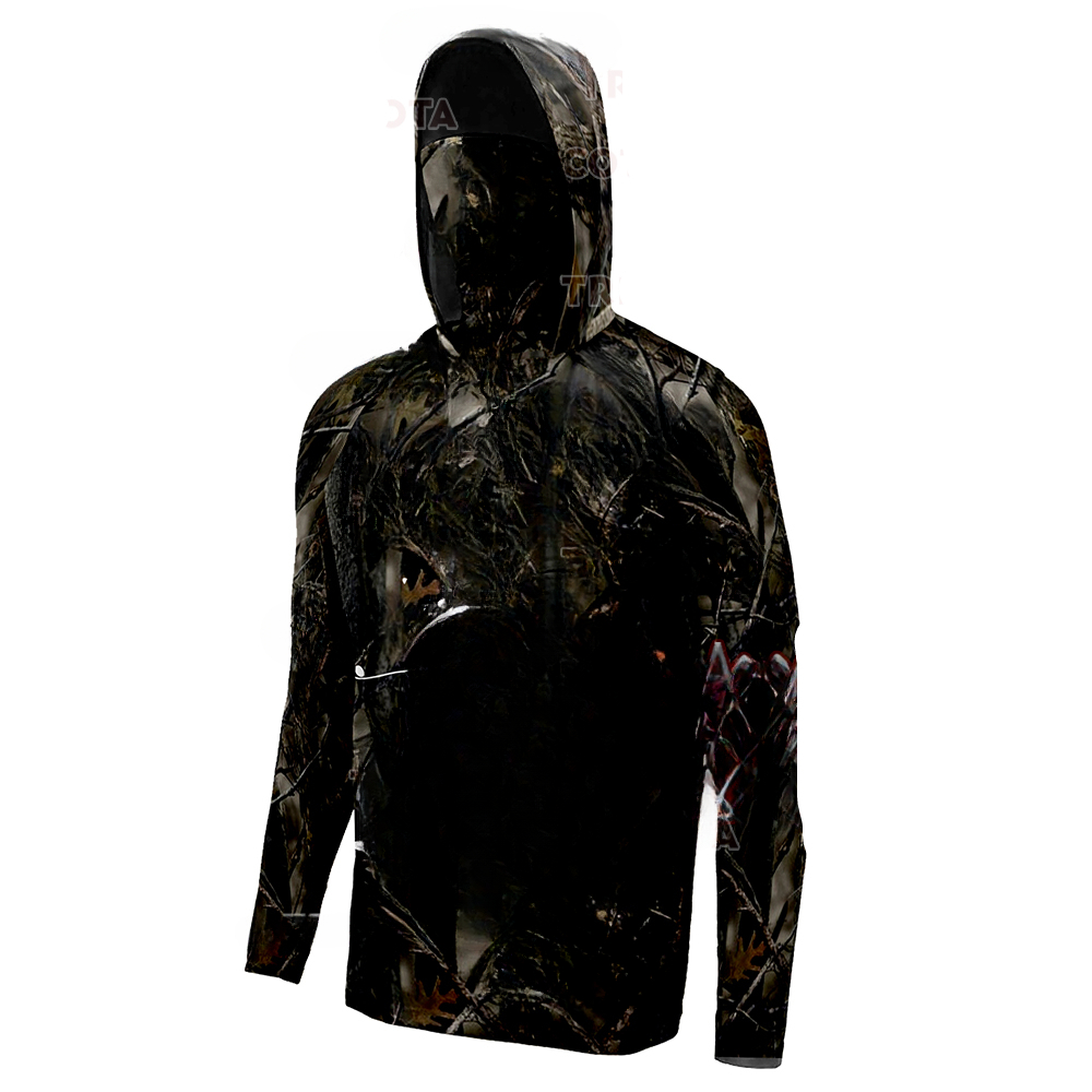 เสื้อผ้าตกปลาลายพราง เสื้อยืดแ - Fishing Shirt Uv Protection บทวิจารณ์และราคา